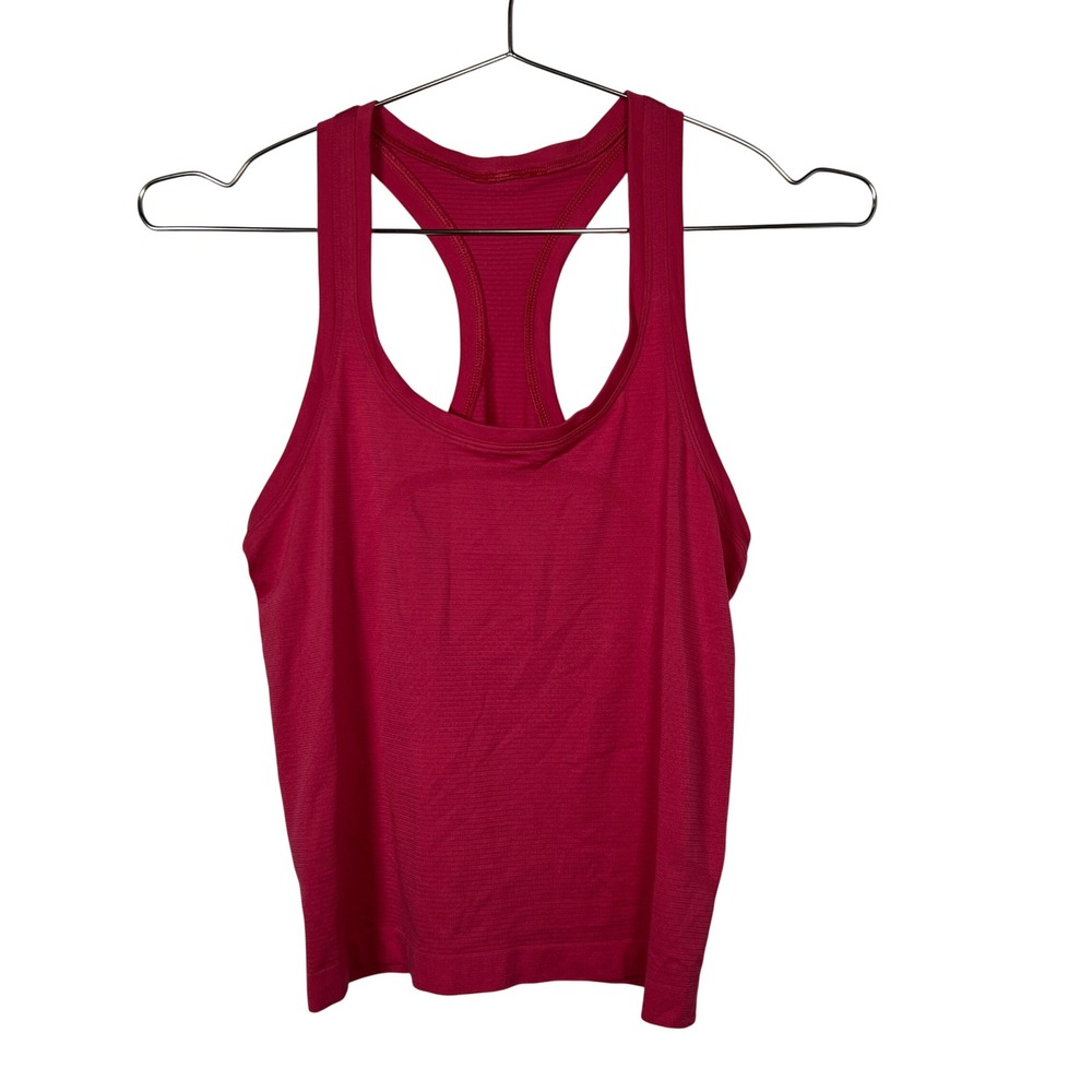 Lululemon Pink Racerback Tank Top Athletic Seamless Workout Shirt Small